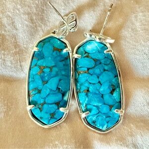Tori Burch Silver and Turquoise Earrings